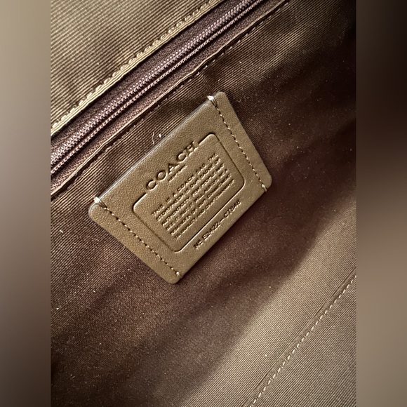 NWT COACH Rowan Satchel Bag In Colorblock - Novelty Leather/Silver/Light Saddle - Picture 14 of 16